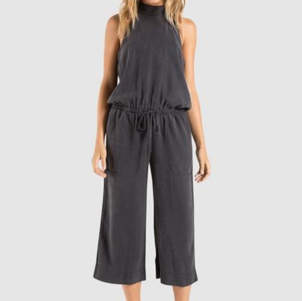 Bella Dahl mock neck wide leg Jumpsuit